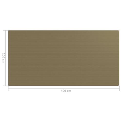 Telttæppe 200x400 cm gråbrun