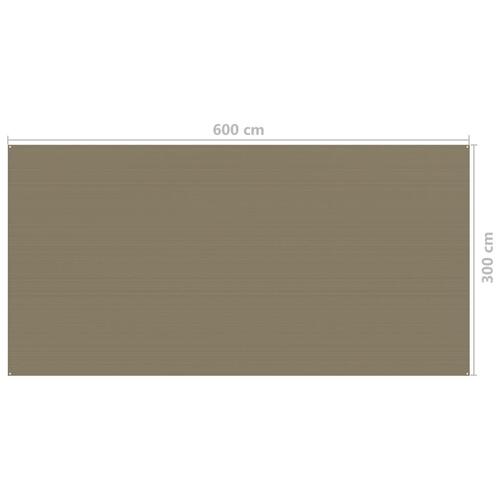 Telttæppe 300x600 cm gråbrun