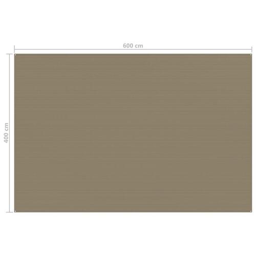 Telttæppe 400x600 cm gråbrun
