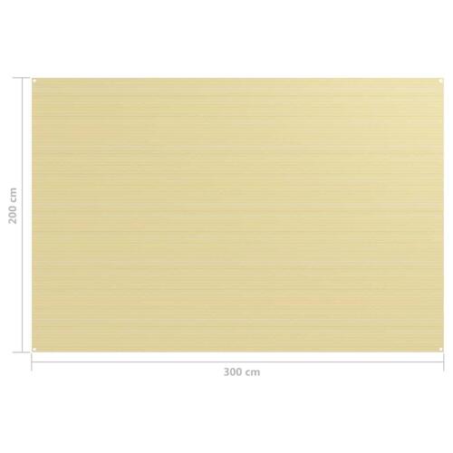 Telttæppe 200x300 cm beige