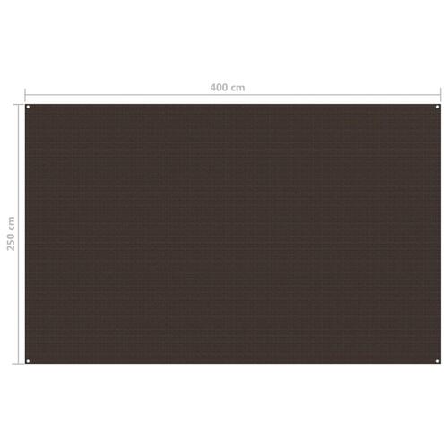 Telttæppe 250x400 cm brun