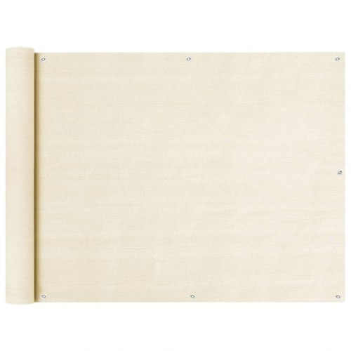 Altanafskærmning 90 x 600 cm i HDPE - cremefarvet privatlivsskærm