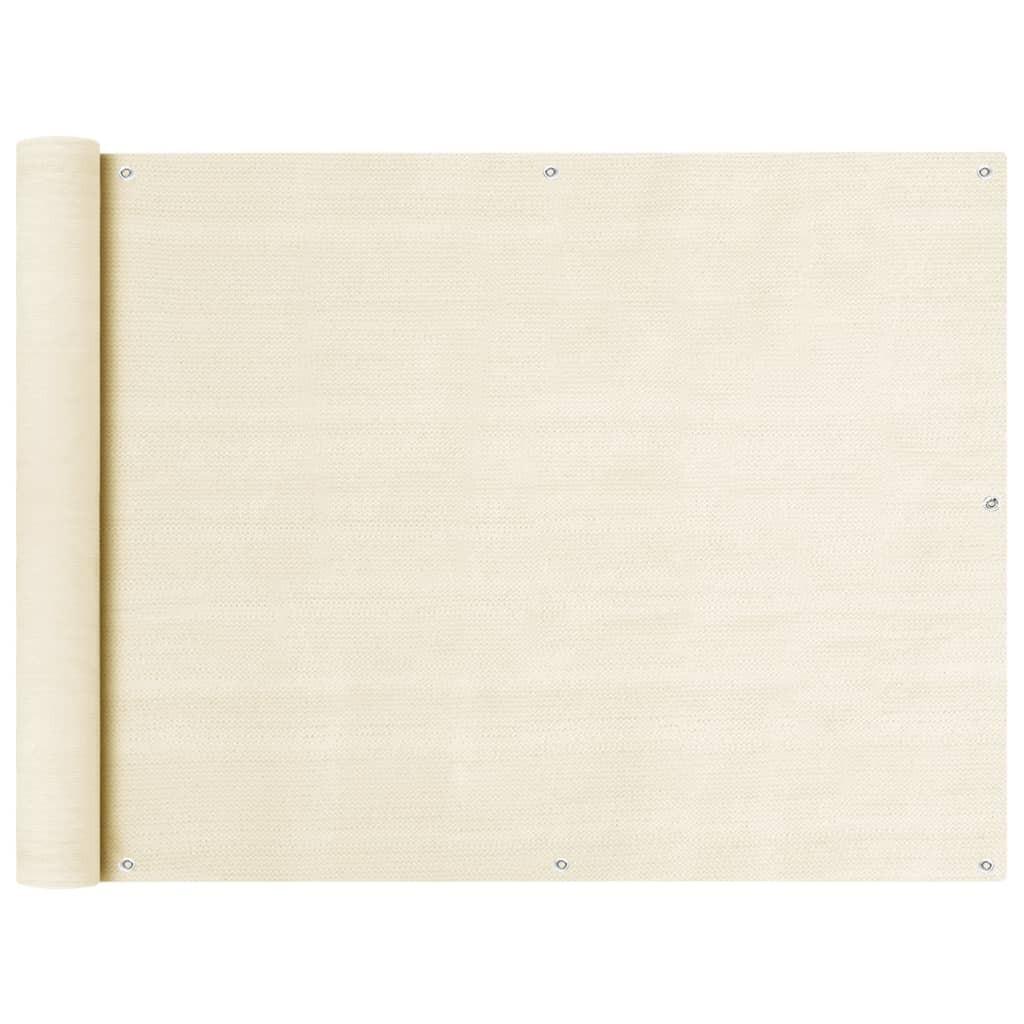 Altanafskærmning 90x600 cm HDPE cremefarvet billede