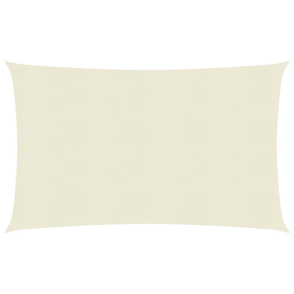 Solsejl 2,5x4,5 m 160 g/m² HDPE cremefarvet billede