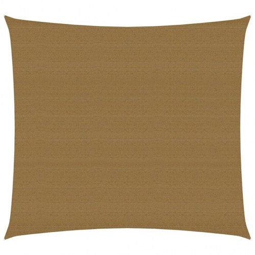 Solsejl 4,5 × 4,5 m - HDPE 160 g/m², gråbrun firkantet