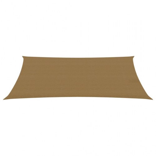 Solsejl 2 × 4 m - HDPE 160 g/m², gråbrun rektangulær