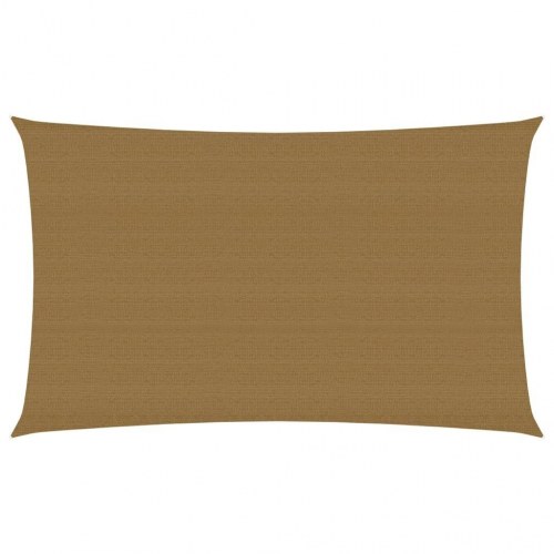 Solsejl 160 g/m² 4 × 7 m - HDPE, gråbrun, rektangulært