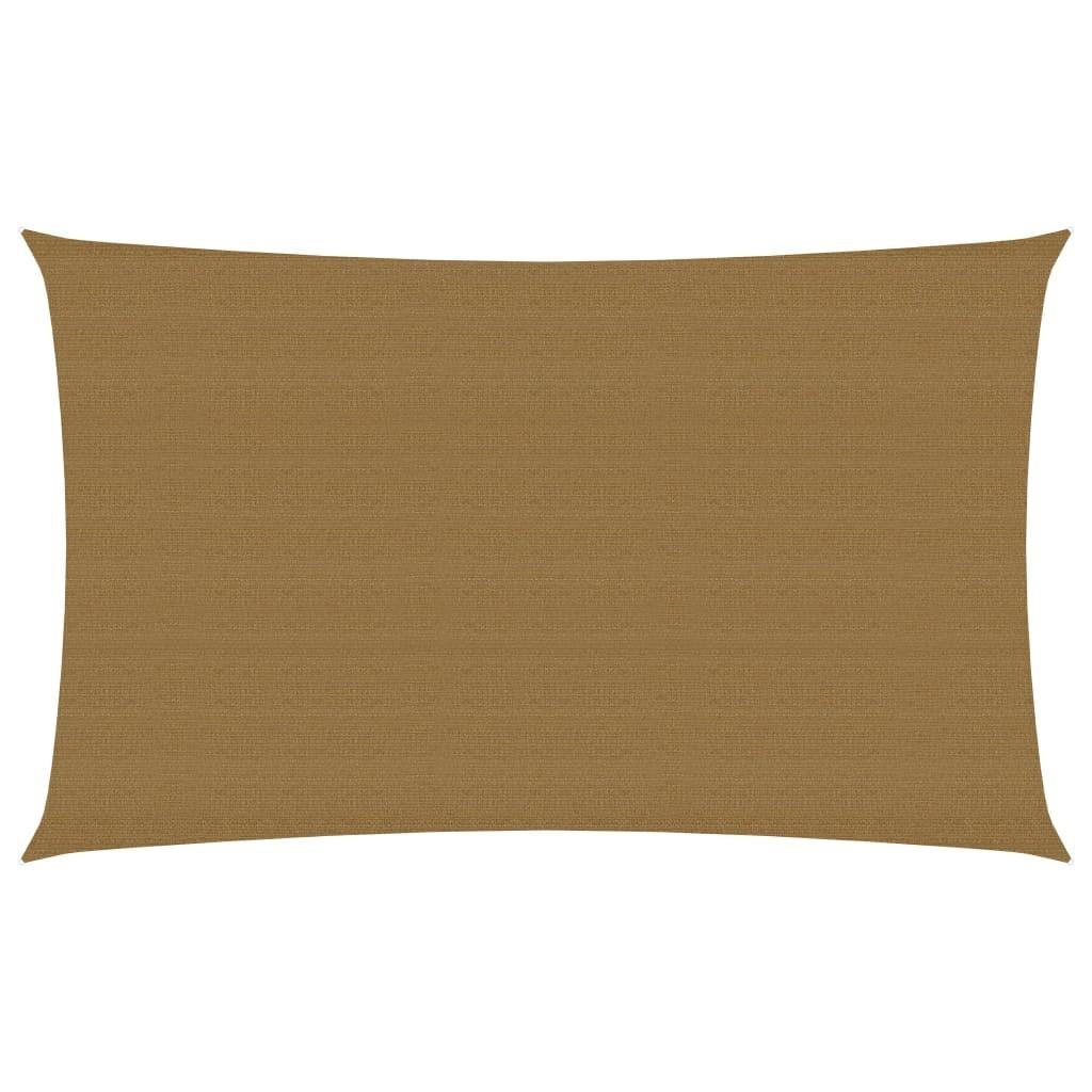 Solsejl 160 g/m² 4x7 m HDPE gråbrun billede