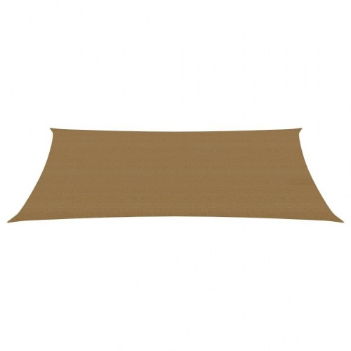 Solsejl 160 g/m² 4 × 7 m - HDPE, gråbrun, rektangulært