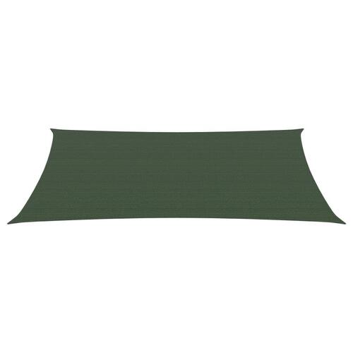 Solsejl 5x7 m 160 g/m² HDPE mørkegrøn