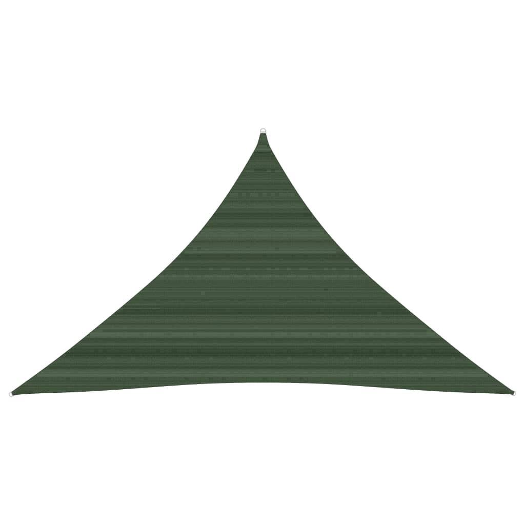 Solsejl 5x5x6 m 160 g/m² HDPE mørkegrøn