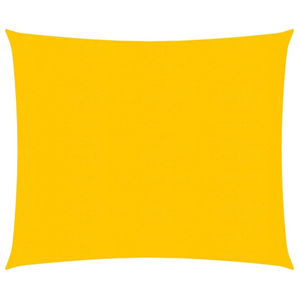 Solsejl 2,5x3 m 160 g/m² HDPE gul billede