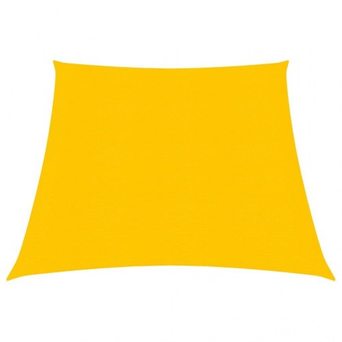 Solsejl 3/4 x 3 m i HDPE - gul, trapez