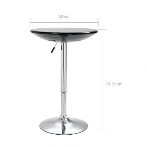 Barbord Ø 60 ABS sort