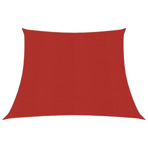 Solsejl 160 g/m² 3/4x3 m HDPE rød