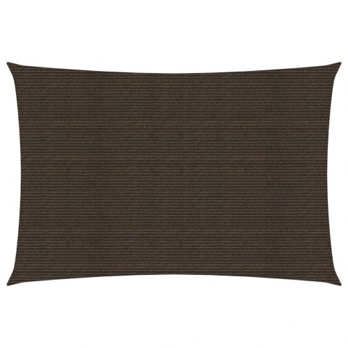 Rektangulært solsejl 2 × 4 m - HDPE 160 g/m², brun