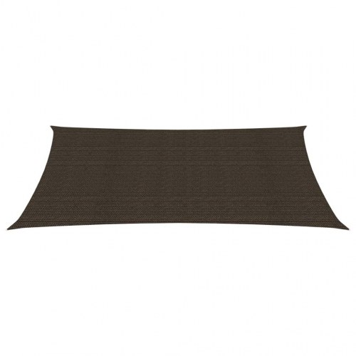Rektangulært solsejl 2 × 4 m - HDPE 160 g/m², brun