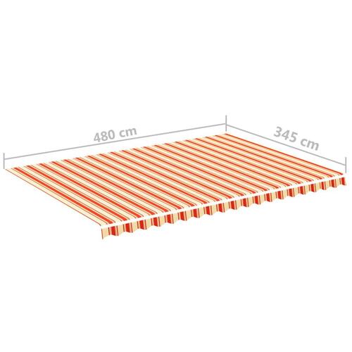 Udskiftningsdug til markise 5x3,5 m gul og orange