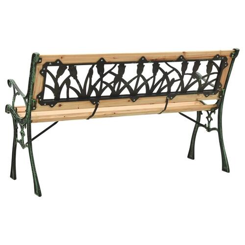 Havebænk 122 cm støbejern og massivt grantræ
