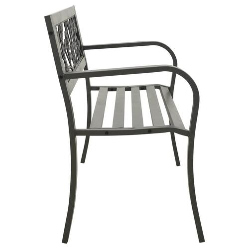 Havebænk 125 cm stål grå