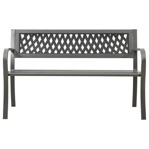 Havebænk 125 cm stål grå
