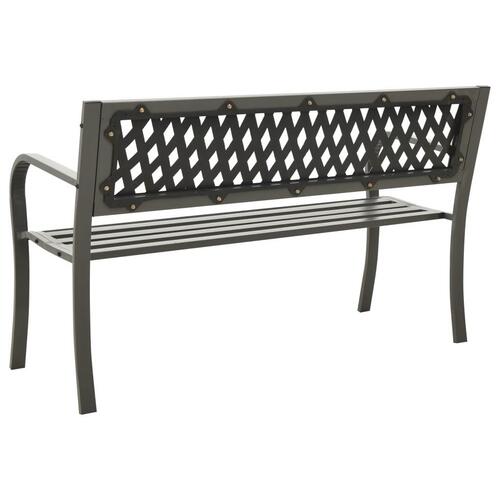 Havebænk 125 cm stål grå