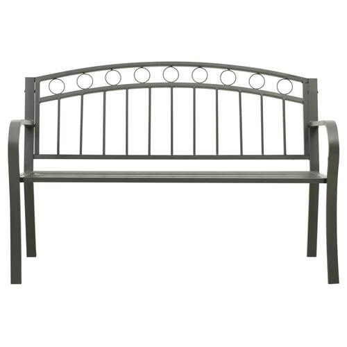 Havebænk 125 cm stål grå