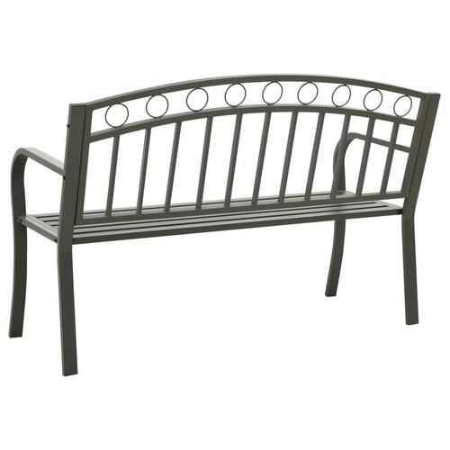 Havebænk 125 cm stål grå
