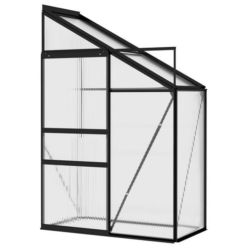 Drivhus 1,38 m³ aluminium antracitgrå