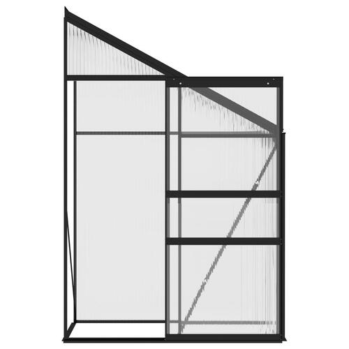 Drivhus 1,38 m³ aluminium antracitgrå