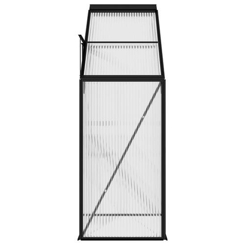 Drivhus 1,38 m³ aluminium antracitgrå