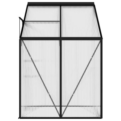 Drivhus 2,59 m³ aluminium antracitgrå