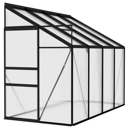 Drivhus 5,02 m³ aluminium antracitgrå