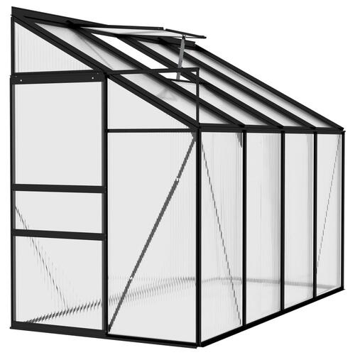 Drivhus 5,02 m³ aluminium antracitgrå