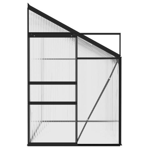 Drivhus 5,02 m³ aluminium antracitgrå