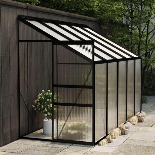 Drivhus 6,23 m³ aluminium antracitgrå