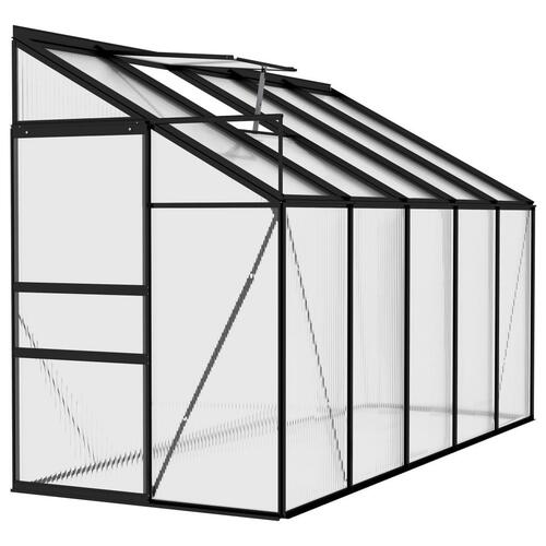 Drivhus 6,23 m³ aluminium antracitgrå