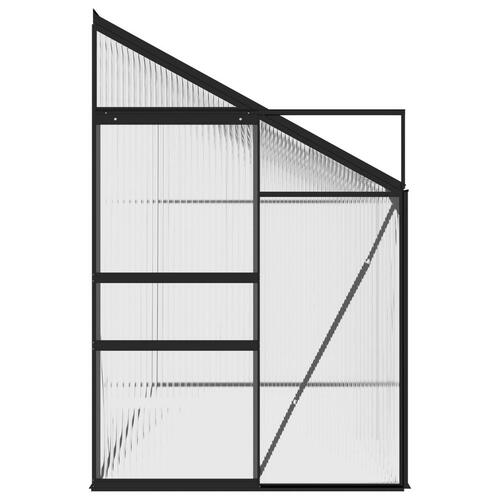 Drivhus 7,44 m³ aluminium antracitgrå