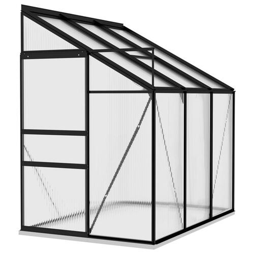 Drivhus 3,97 m³ aluminium antracitgrå