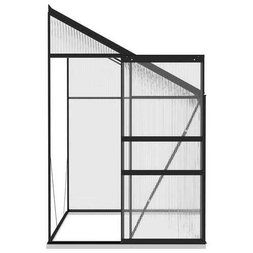 Drivhus 3,97 m³ aluminium antracitgrå