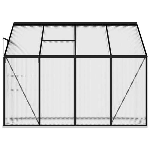 Drivhus 5,24 m³ aluminium antracitgrå