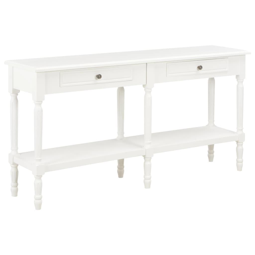 Skænk 150x35x77 cm massivt træ hvid