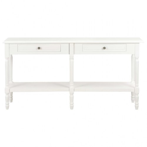 Skænk 150x35x77 cm massivt træ hvid