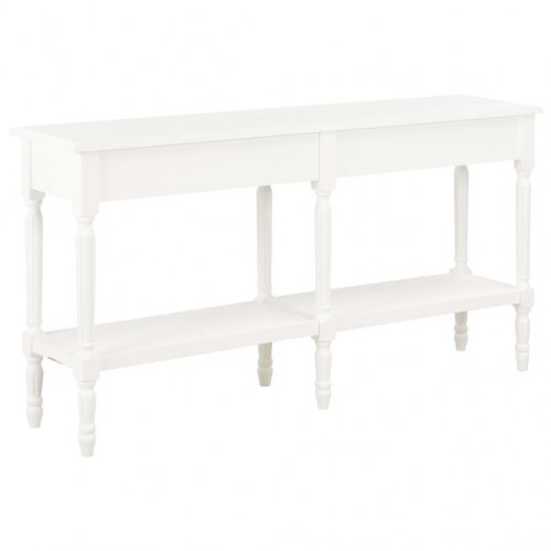 Skænk 150x35x77 cm massivt træ hvid