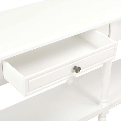 Skænk 150x35x77 cm massivt træ hvid