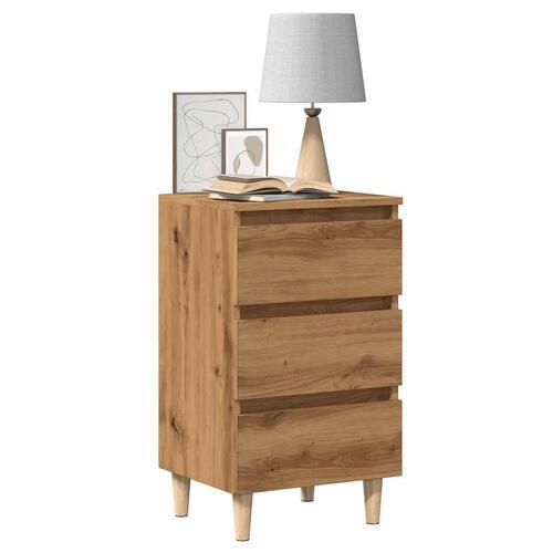 Sengebord 40x35x69 cm konstrueret træ kunsteg (OUTLET B)