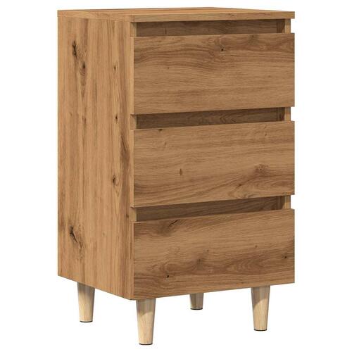 Sengebord 40x35x69 cm konstrueret træ kunsteg (OUTLET B)