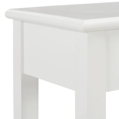 Konsolbord 110 x 35 x 80 cm træ hvid