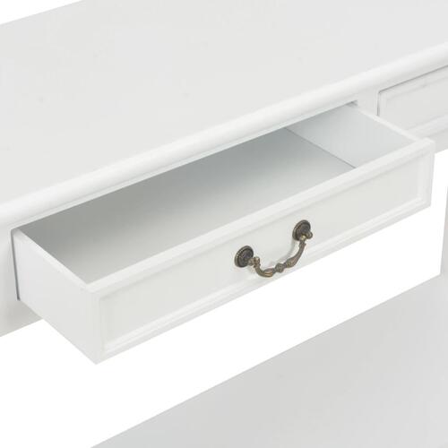 Konsolbord 110 x 35 x 80 cm træ hvid