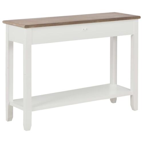 Konsolbord 110 x 35 x 80 cm træ hvid